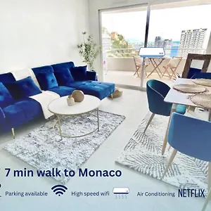 Luxurious Flat At 5 Min By Walk To Monaco, Free Parking And Sea View Appartamento Beausoleil